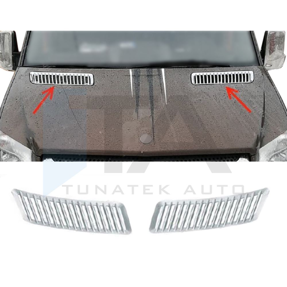 2006-2018 - Front Hood Vent Grille (Abs Chrome) - 2 Pcs