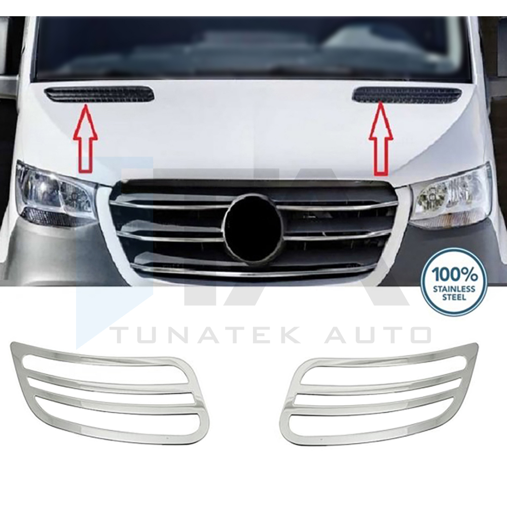 >2018 - Front Hood Vent Grille - 2 Pcs