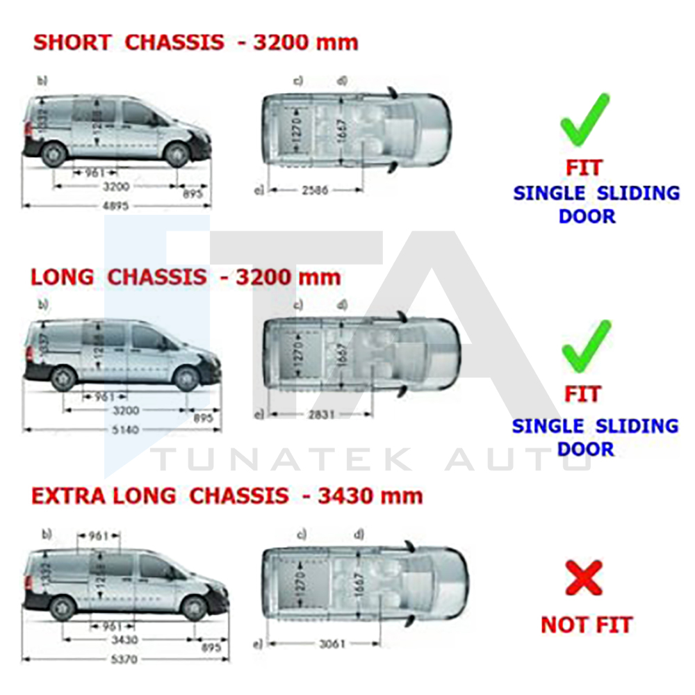 >2014 - Side Door Trim (Short+Long Sachet - Single Slider) - 8 Pcs