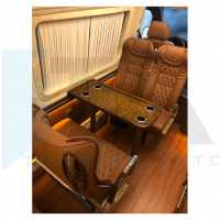 PLEATED CURTAIN SET WITH RAIL